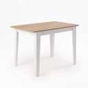 Ver imagem 3 de Mesa de Jantar Retangular 110x68cm para 4 Lugares Mel/Branco Nicoli