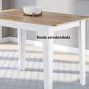Ver imagem 4 de Mesa de Jantar Retangular 110x68cm para 4 Lugares Mel/Branco Nicoli