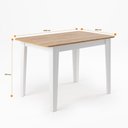 Ver imagem 6 de Mesa de Jantar Retangular 110x68cm para 4 Lugares Mel/Branco Nicoli