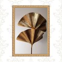 Ver imagem 1 de Quadro Moldura Dourada Flores Bronze 33x24cm:com Acetato