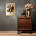 Ver imagem 2 de Quadro Moldura Dourada Flores Bronze 33x24cm:com Acetato