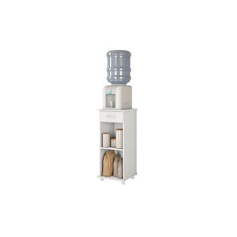 Balcão Bebedouro Multiuso Slim 1 Porta e 1 Gaveta Faro:branco