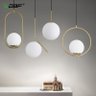 Pendente luminária nordic bola de vidro pingente luzes modernas led pendurado lâmpada para sala de e - 2