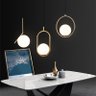 Pendente luminária nordic bola de vidro pingente luzes modernas led pendurado lâmpada para sala de e - 1