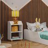 Quarto Infantil Completo com Cama Guarda Roupa Estante Mesa de Cabeceira e Baú Serelepe - 14