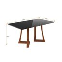 Ver imagem 5 de Mesa 6 Lugares Madeira Maciça com Vidro Canto Arredondado 160x90cm Jantar Anna