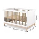 Ver imagem 4 de Berço Alecrim Branco e Carvalho Infantil para Quarto de Bebê Moderno Seguro Elegante Premium