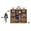 Ver imagem 4 de Guarda Roupa Casal Sollo 3 Portas de Correr 6 Gavetas MDF com Espelho Cumaru Móveis Novo Horizonte