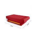 Ver imagem 4 de Sofa Cama com Baú Berilo Espresso Móveis Vermelho