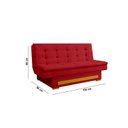 Ver imagem 3 de Sofa Cama com Baú Berilo Espresso Móveis Vermelho