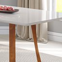 Ver imagem 6 de Mesa 4 Lugares Madeira Maciça com Vidro Canto Arredondado 136x90cm Jantar Anna