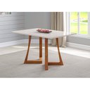 Ver imagem 2 de Mesa 4 Lugares Madeira Maciça com Vidro Canto Arredondado 136x90cm Jantar Anna