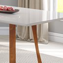 Ver imagem 5 de Mesa 4 Lugares Madeira Maciça com Vidro Canto Arredondado 136x90cm Jantar Anna