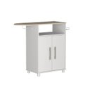 Ver imagem 1 de Balcão com Tábua de Passar 90cm 2 Portas 1 Nicho 4 Pés Branco B040