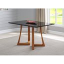Ver imagem 2 de Mesa Anna Madeira Retangular 136x90cm Canto Arredondado com Vidro