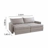 Sofá Cama Retátil e Reclinável Captiva Tecido Linho Cinza 2,04 M - 7