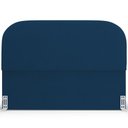 Ver mais imagens de Cabeceira Cama Box Casal 140cm Lanna com Puff Recamier Doha W01 Suede Azul Marinho - Lyam Decor