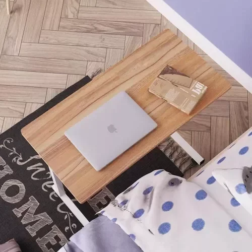 Mesa Multiuso Mesinha Notebook Com Altura Regulável Rodinhas Tablet Refeições - 4