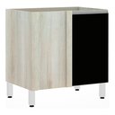 Ver imagem 1 de Balcão de Cozinha sem Tampo de Canto Reto Luciane 80cm 1 Porta Lis Luciane Móveis