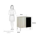 Ver imagem 3 de Balcão de Cozinha sem Tampo de Canto Reto Luciane 80cm 1 Porta Lis Luciane Móveis