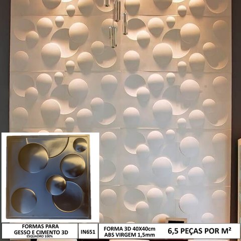 Molde Gesso 3d Eclipse Lunar 40x40 Abs 1,5mm Forma Para Gesso//Cimento/Concreto 3d IN651