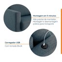 Ver imagem 4 de Sofá 3 Lugares com USB em Linho Antúrio CabeCasa MadeiraOriginals