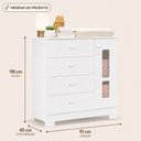 Ver imagem 4 de Quarto Completo Katatau para Quarto de Bebê 100% MDF com Cômoda Sapateira e Berço 3 em 1