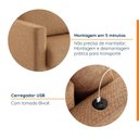 Ver imagem 4 de Sofá 3 Lugares com USB em Linho Antúrio CabeCasa MadeiraOriginals