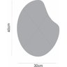 Espelho Decorativo Orgânico 40cmx30cm Moderno Luxo Sala Quarto Banheiro - 3