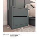 Ver imagem 4 de Cama Solteiro Cabeceira e Mesa C/ 2 Gavetas sob Medida Mdf Cor:cinza Sagrado
