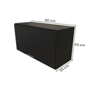 Ver imagem 7 de Escrivaninha Mesa Escritório com Armários e Prateleira 180cm Preto