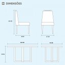 Ver imagem 7 de Conjunto Sala de Jantar Lisy 6 Lugares Madeira Maciça Tampo com Vidro Veludo Bege