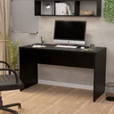 Ver imagem 1 de Mesa de Escritório Escrivaninha Tampo 120cm Preto Prata