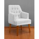 Ver imagem 3 de Kit 6 Cadeiras de Jantar Bela com Braço Suede Branco Suede Branco