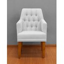 Ver imagem 2 de Kit 6 Cadeiras de Jantar Bela com Braço Suede Branco Suede Branco