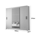 Ver imagem 4 de Guarda Roupa Solteiro com Pés 3 Portas de Correr 4 Gavetas Luna