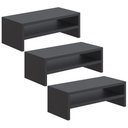 Ver imagem 1 de Kit 03 Suportes Stand Para Monitores Mesa Escritório Home Office Lap L03 Preto - Lyam Decor