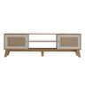 Rack para Tv 75" Charlotte Carvalho e Off White | Artely - 2