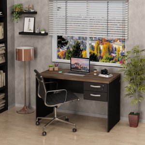 Escrivaninha Mesa Escritório 120x60cm com Gaveta Tampo 30mm