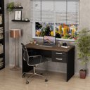 Ver imagem 1 de Escrivaninha Mesa Escritório 120x60cm com Gaveta Tampo 30mm