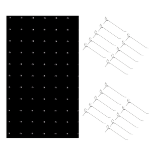 Chapa Perfurada Reta Uv 1220 X 610 X 3,0 Mm - Preto + 20 Ganchos de 10 Cm