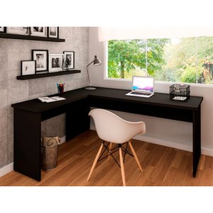 Escrivaninha Mesa Escritório em L 120x150cm Tampo 30mm