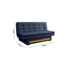 Ver imagem 3 de Sofa Cama com Baú Berilo Espresso Móveis Azul