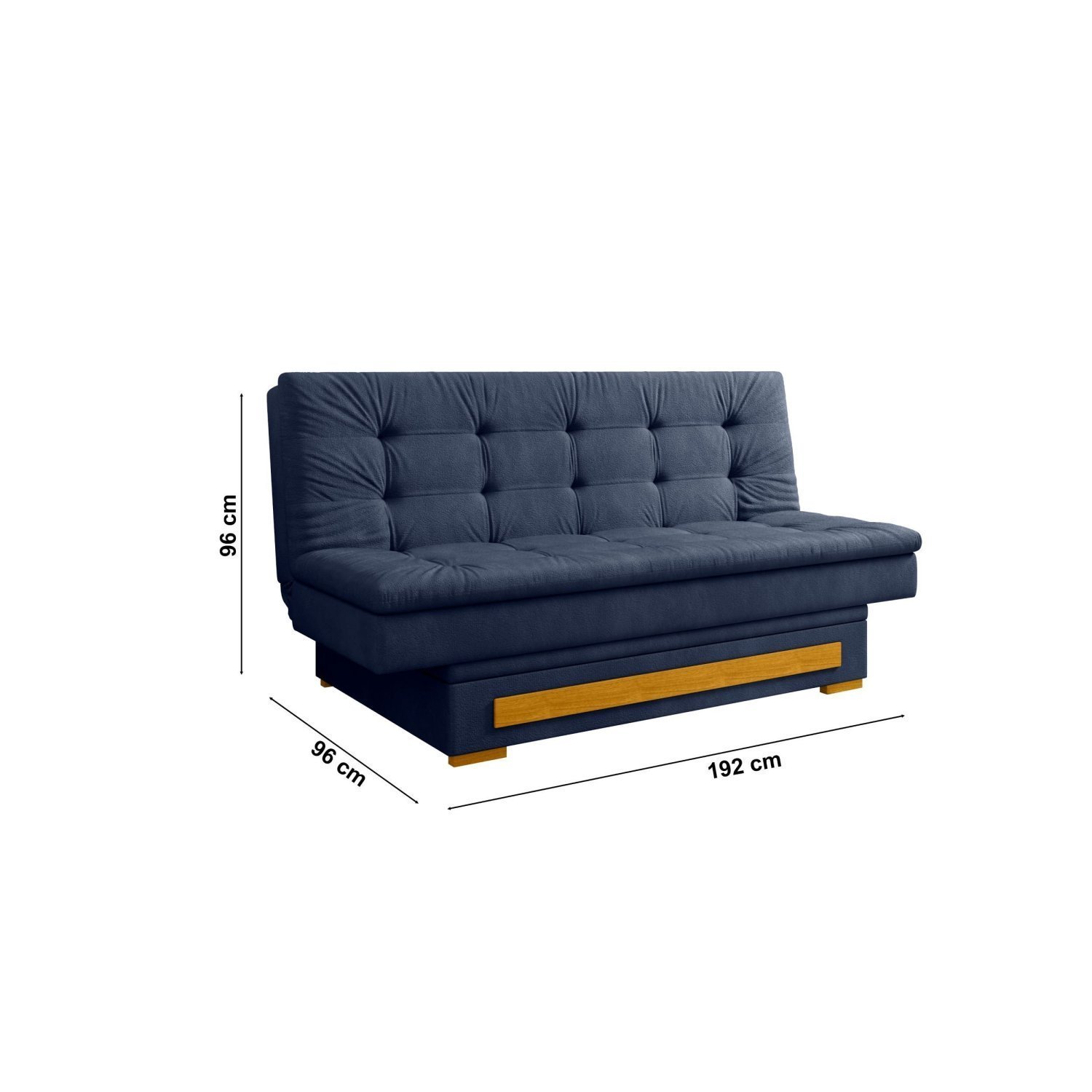 Sofa Cama com Baú Berilo Espresso Móveis - 3