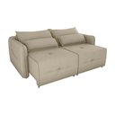 Ver imagem 2 de Sofá Cama 2 Lugares com Almofadas 205cm Celine Suede Bege Matrix