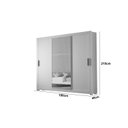 Ver imagem 4 de Guarda Roupa Casal 3 Portas 4 Gavetas MDF com Pés e Espelho Betha