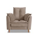 Ver imagem 4 de Poltrona Confortável para Amamentação com Puff Fibras Macias Capuccino