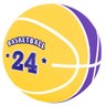 Mini Bola Desenho Basquete Dm Toys Dmt6947 Amarelo - 1