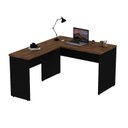Ver imagem 2 de Escrivaninha Mesa Escritório em L Tampo 120cm Nogal