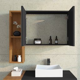 Espelheira Para Banheiro 2 Portas Ibiza  - 2